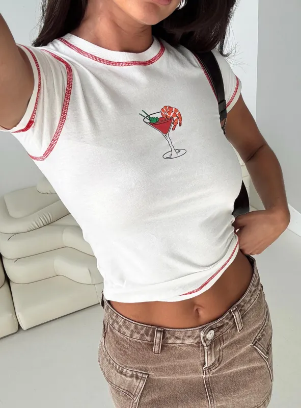 Shrimp Cocktail Top Cream sold by Princess Polly