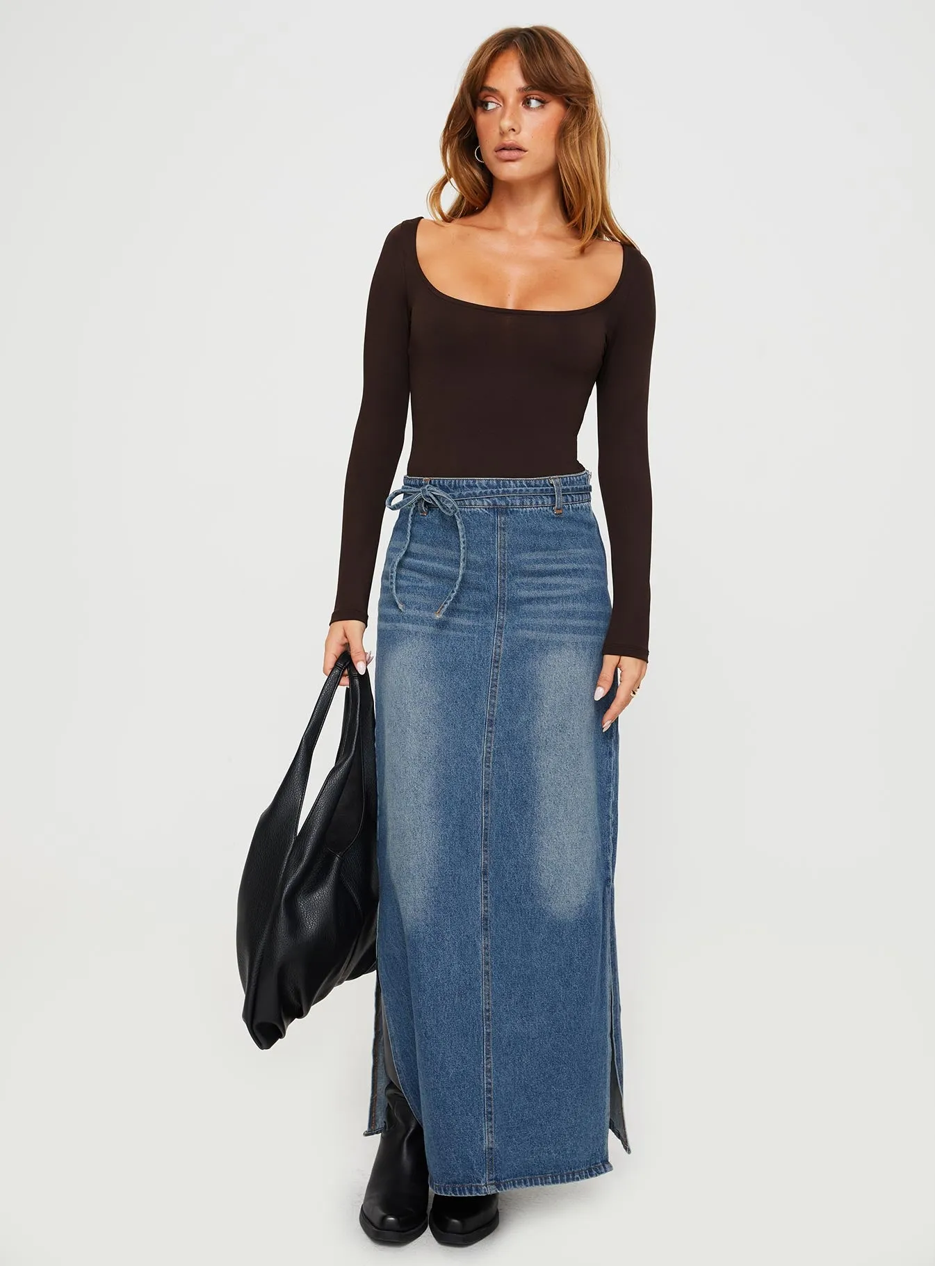 Ellery Bodysuit Brown Tall sold by Princess Polly product image thumbnail 3