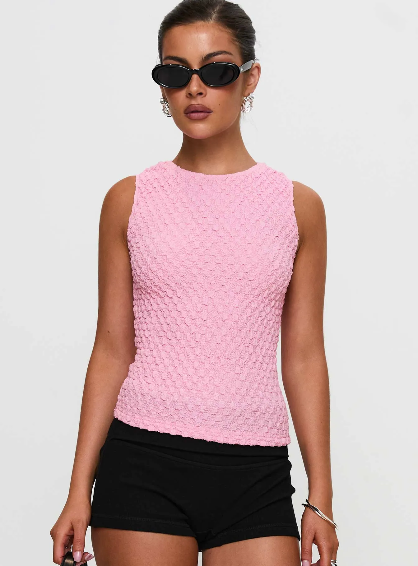 Goodnight And Go Textured Top Pink sold by Princess Polly product image thumbnail 2
