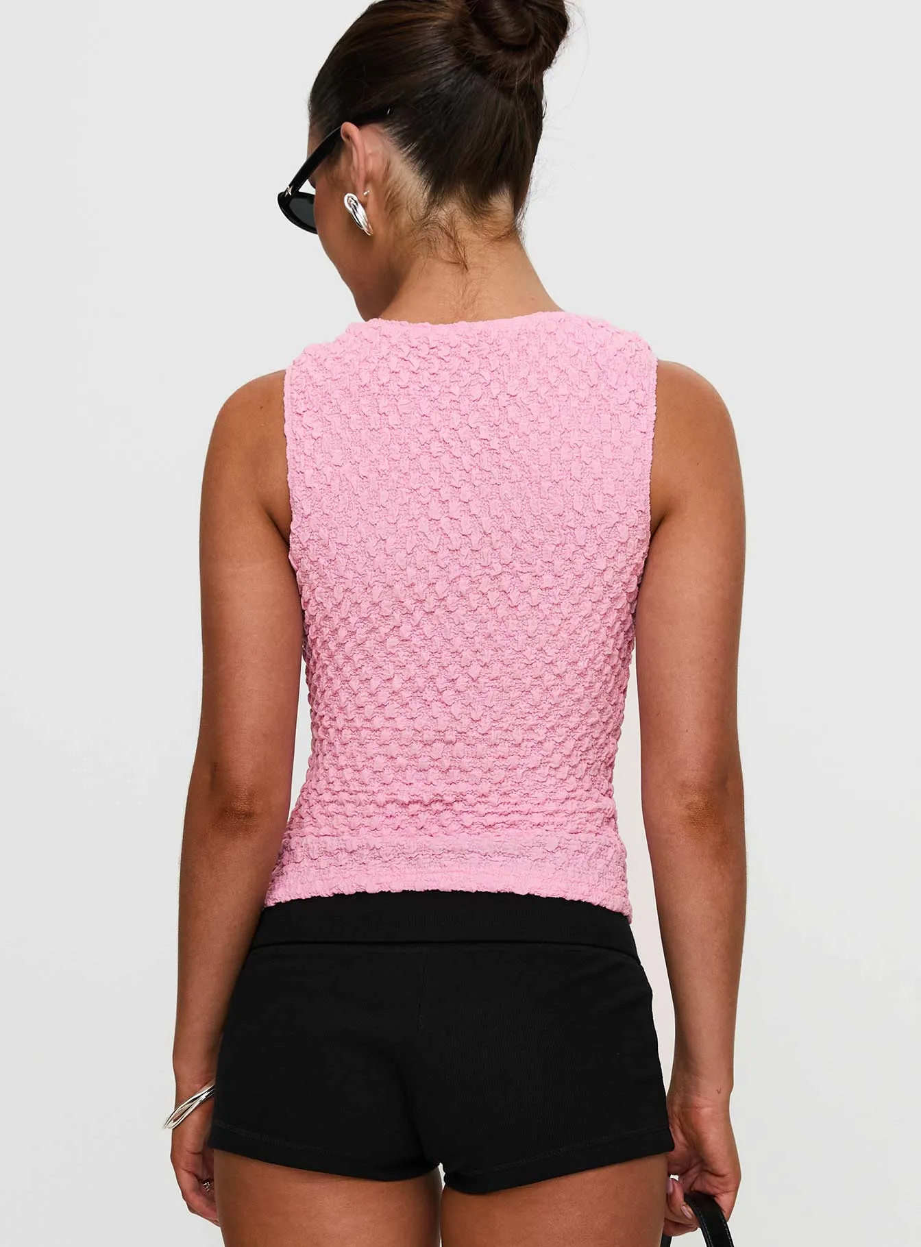 Goodnight And Go Textured Top Pink sold by Princess Polly product image thumbnail 5