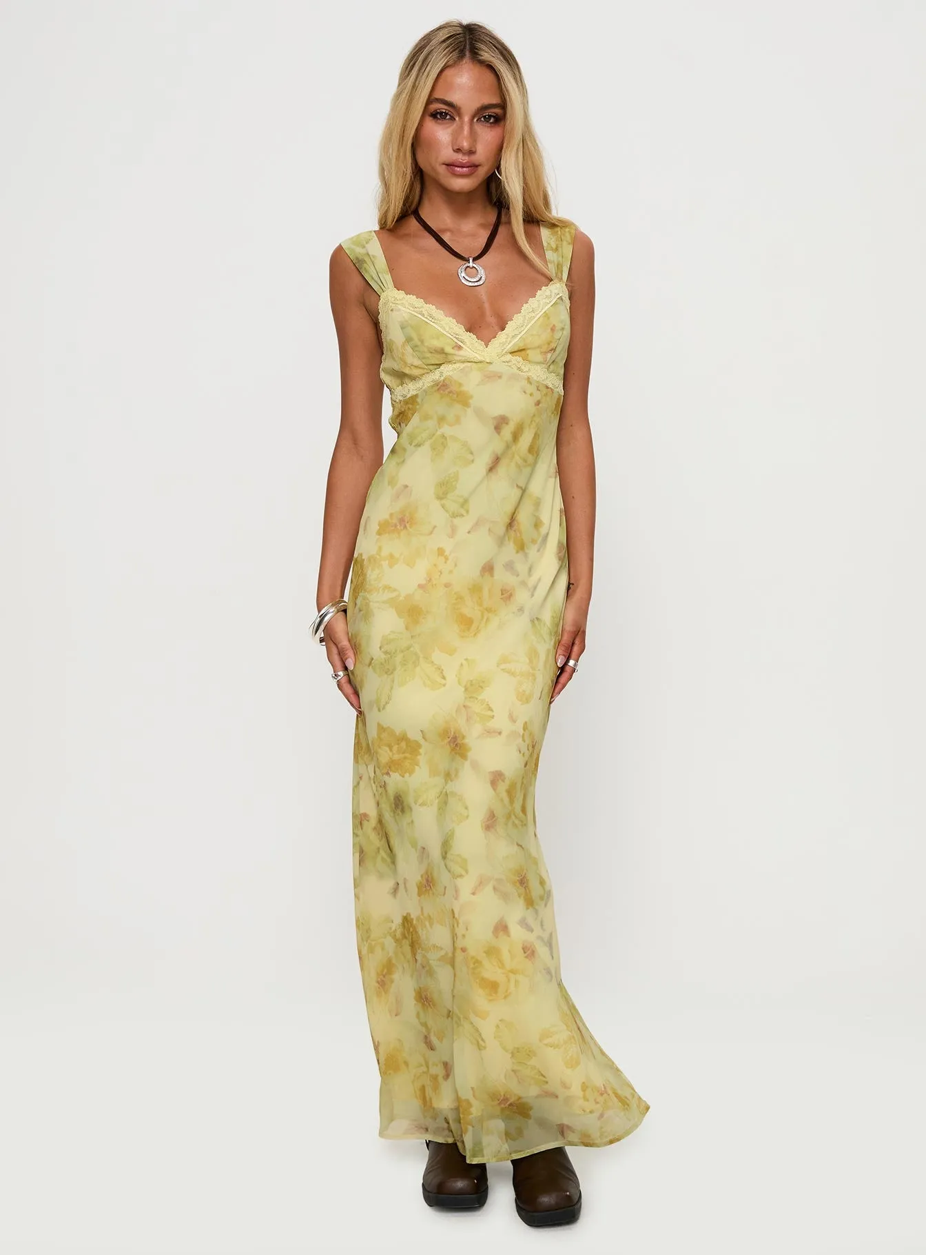 Fernwood Maxi Dress Yellow Multi sold by Princess Polly product image thumbnail 2