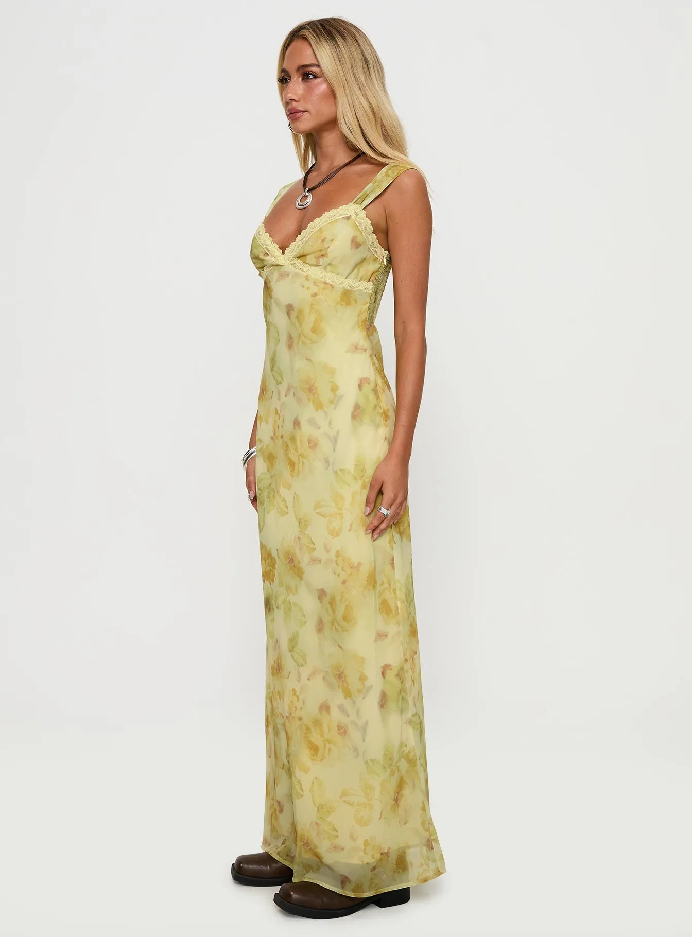 Fernwood Maxi Dress Yellow Multi sold by Princess Polly product image thumbnail 4