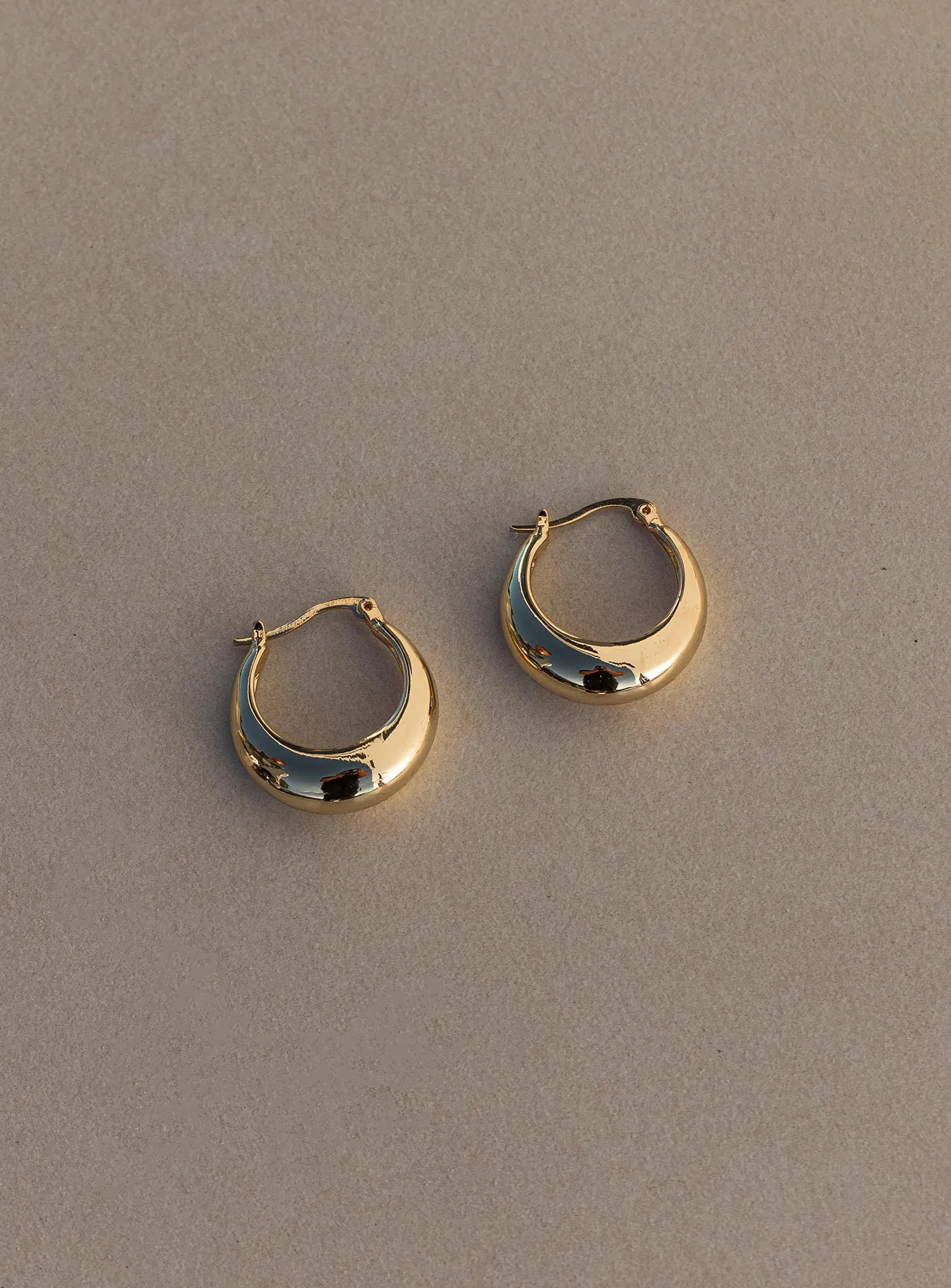 Garson Gold Plated Hoop Earrings sold by Princess Polly product image thumbnail 2