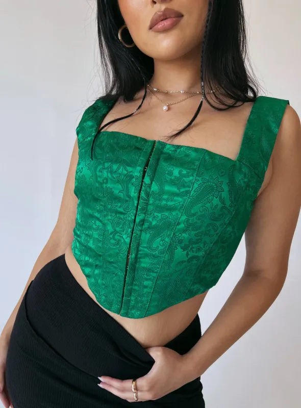 Day Dreaming Top Green sold by Princess Polly
