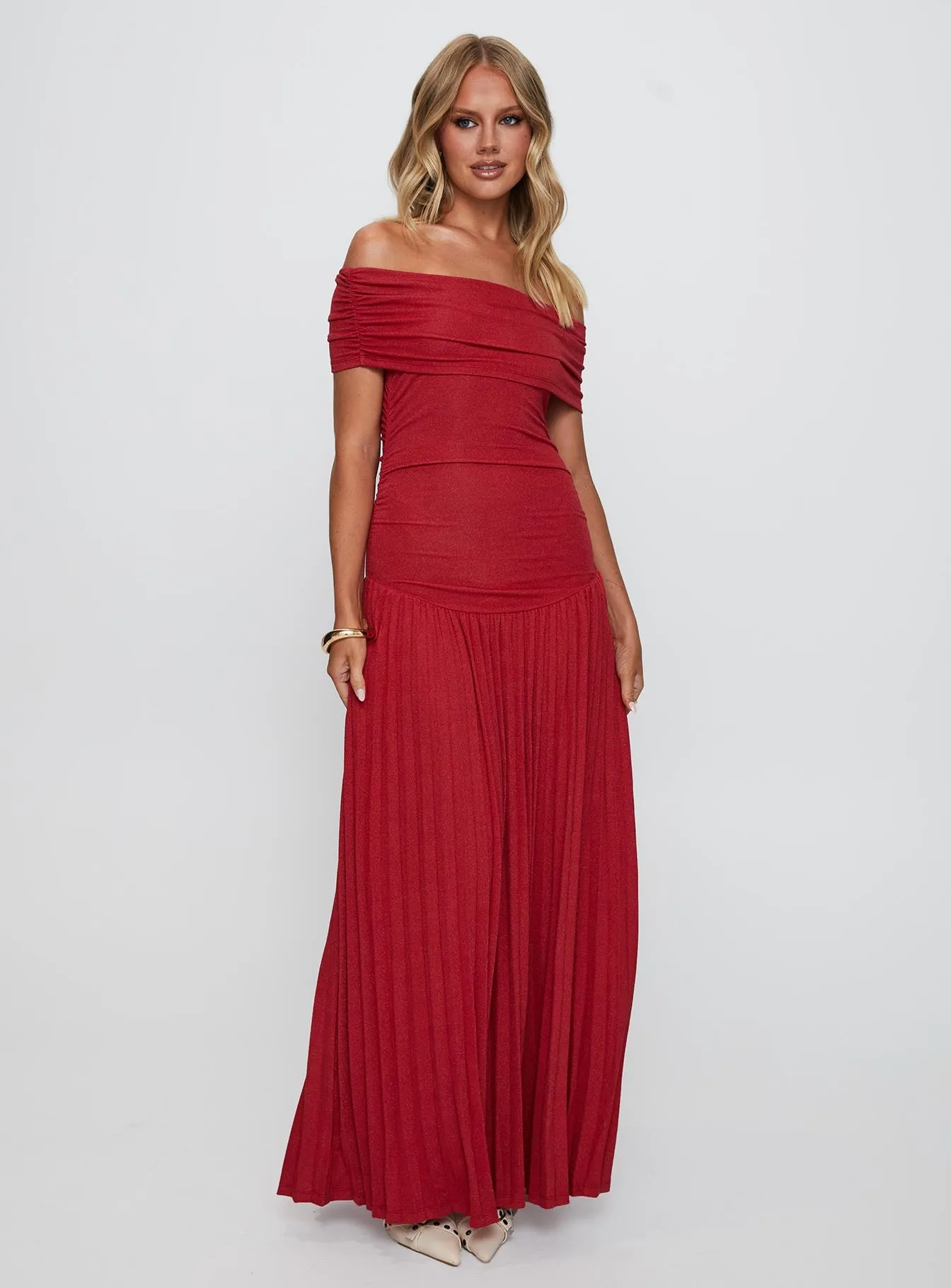 Field Of Dreams Maxi Dress Crimson sold by Princess Polly product image thumbnail 3