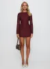 Jadee Long Sleeve Mini Dress Burgundy Floral sold by Princess Polly
