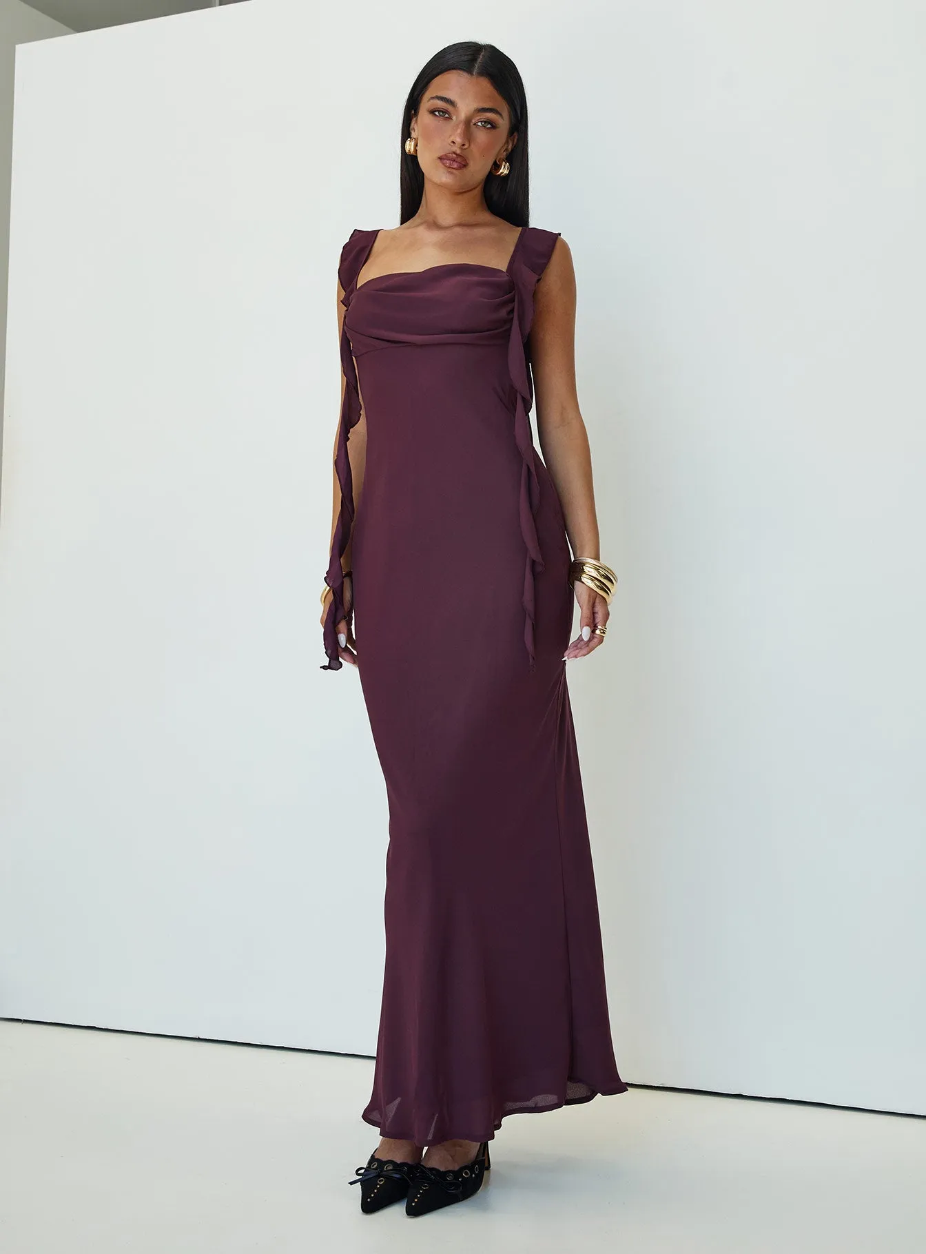 Lanai Maxi Dress Plum Petite sold by Princess Polly product image thumbnail 3