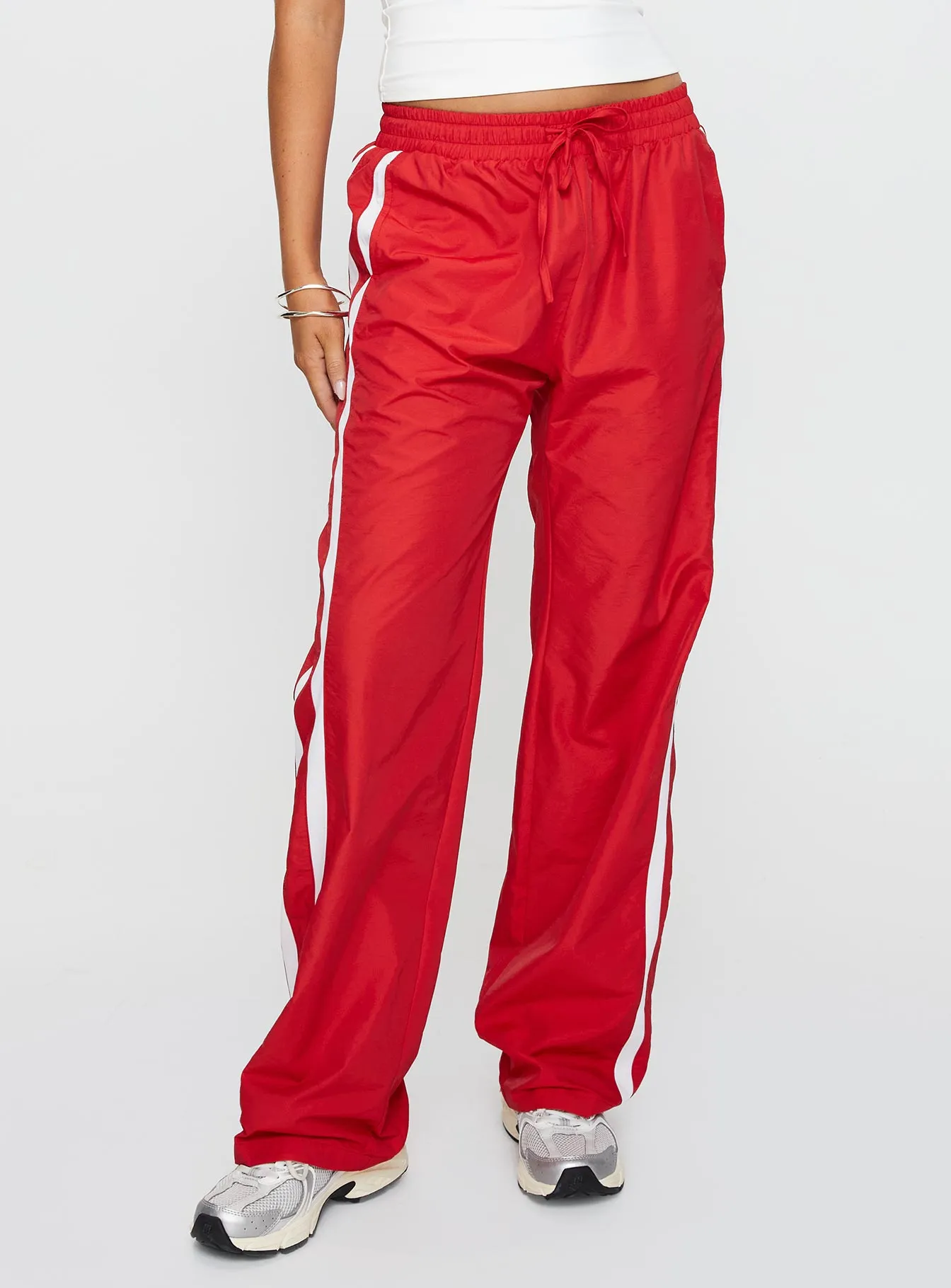 Keli Track Pants Red / White sold by Princess Polly product image thumbnail 2