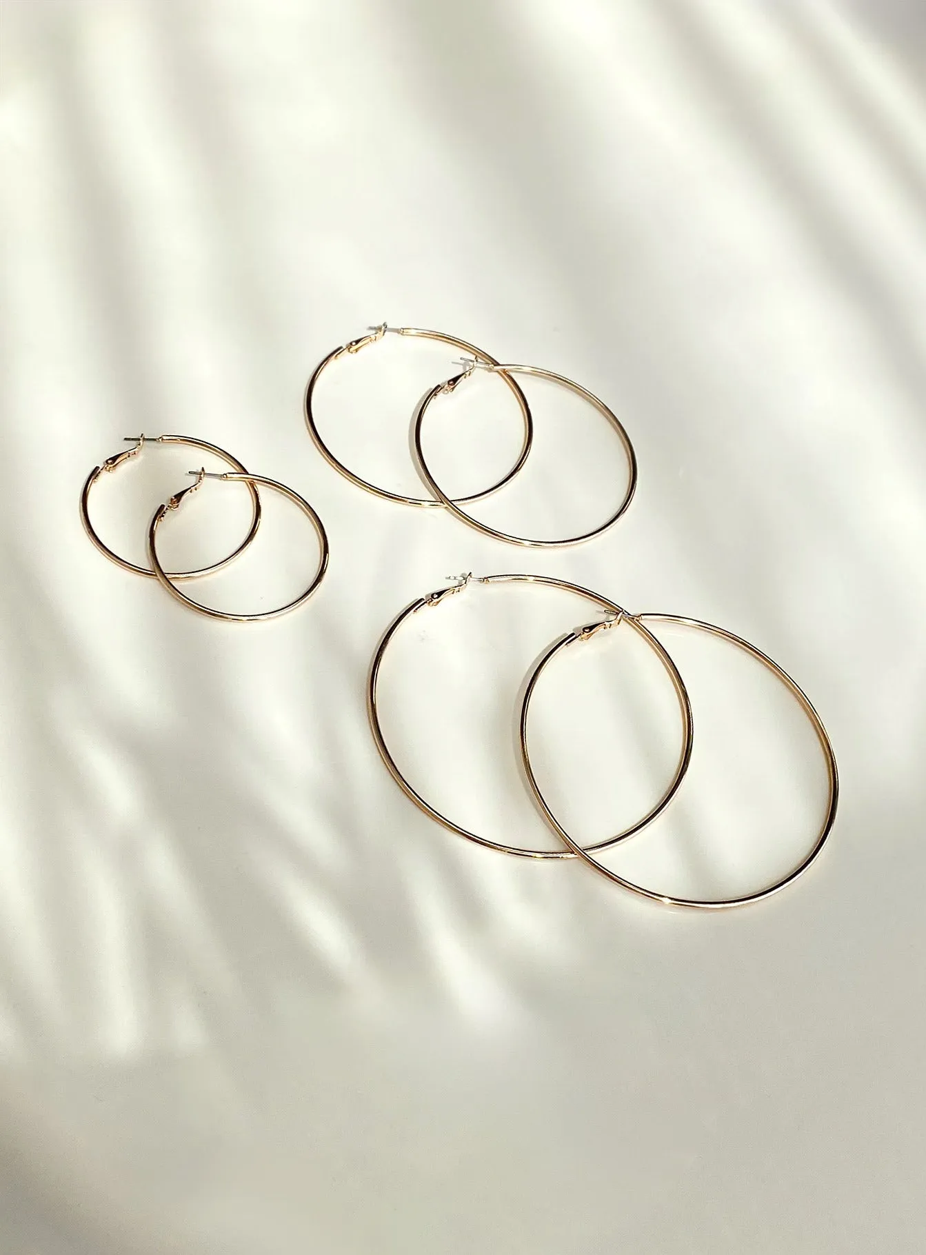 Guessing Game Hoop Earring Pack Gold sold by Princess Polly product image thumbnail 4