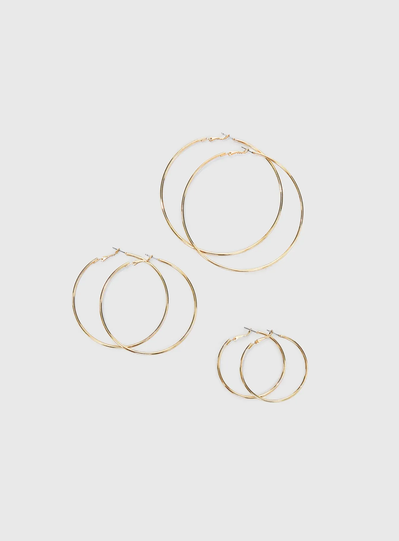 Guessing Game Hoop Earring Pack Gold sold by Princess Polly product image thumbnail 2