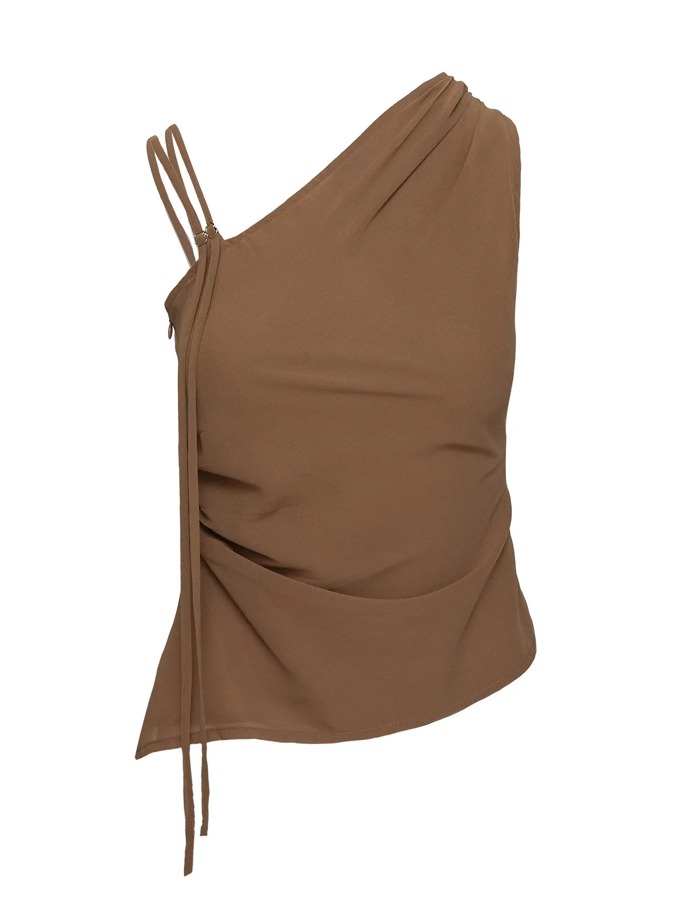 Smash Hit One Shoulder Top Brown sold by Princess Polly product image thumbnail 5