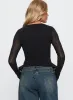 Moderna Long Sleeve Lace Top Black sold by Princess Polly