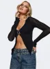 Moderna Long Sleeve Lace Top Black sold by Princess Polly