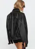 Jaxton Faux Leather Jacket Black sold by Princess Polly