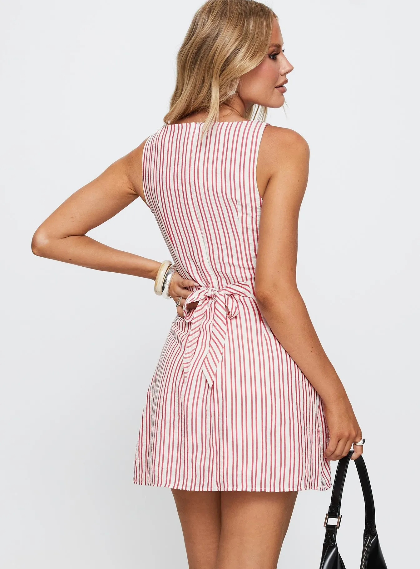Alfalfa Shift Mini Dress Red Stripe sold by Princess Polly product image thumbnail 5