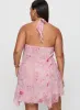 Valorie Halter Mini Dress Pink Curve sold by Princess Polly