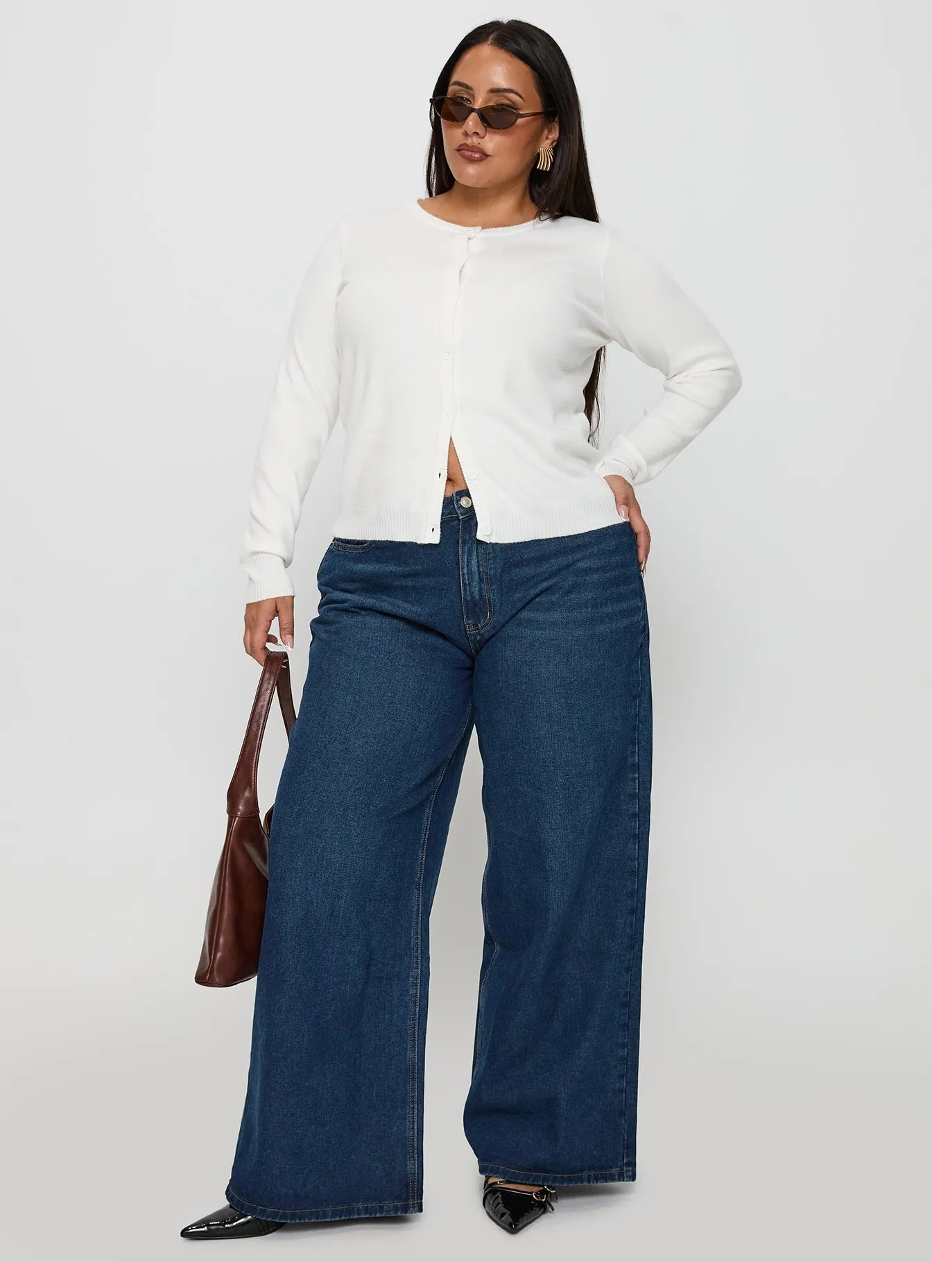 Lauraine Cardigan White Curve sold by Princess Polly product image thumbnail 3