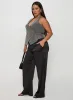First Place Low Rise Satin Pant Black Curve sold by Princess Polly