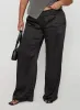 First Place Low Rise Satin Pant Black Curve sold by Princess Polly