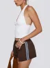 Borderline Track Short Brown / Blue sold by Princess Polly