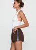 Borderline Track Short Brown / Blue sold by Princess Polly