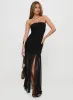 Decadent Strapless Maxi Dress Black Tall sold by Princess Polly