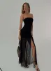 Decadent Strapless Maxi Dress Black Tall sold by Princess Polly