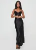 Fadyen Bias Cut Maxi Dress Black Tall sold by Princess Polly