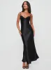 Fadyen Bias Cut Maxi Dress Black Tall sold by Princess Polly