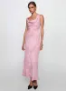 Brietta Cowl Maxi Dress Pink sold by Princess Polly