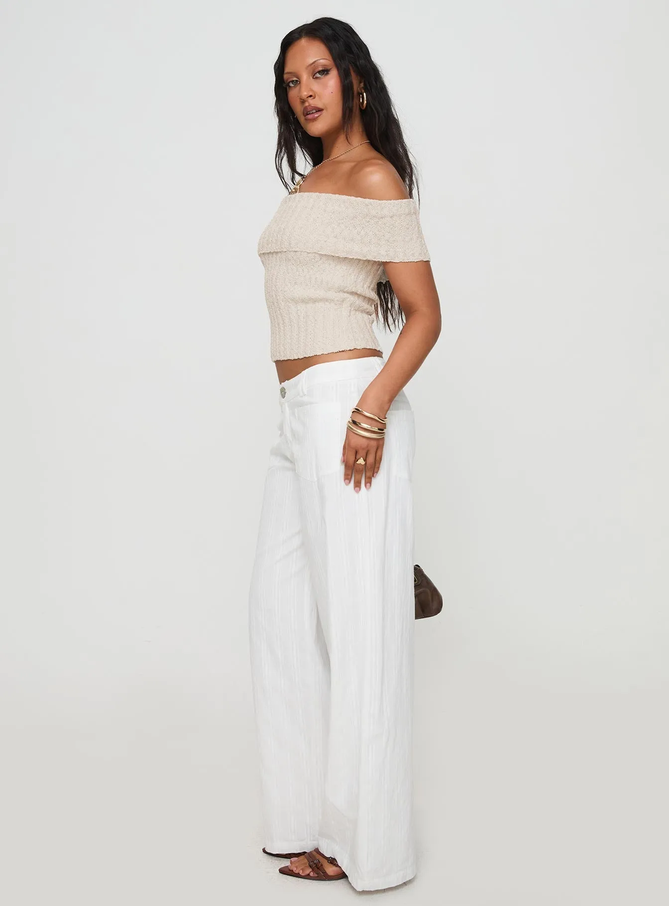 Vendi Low Rise Pant White Petite sold by Princess Polly product image thumbnail 5