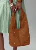 Stellah Studded Faux Suede Bag Brown sold by Princess Polly