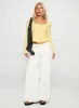 Baseline Rib Long Sleeve Top Yellow sold by Princess Polly