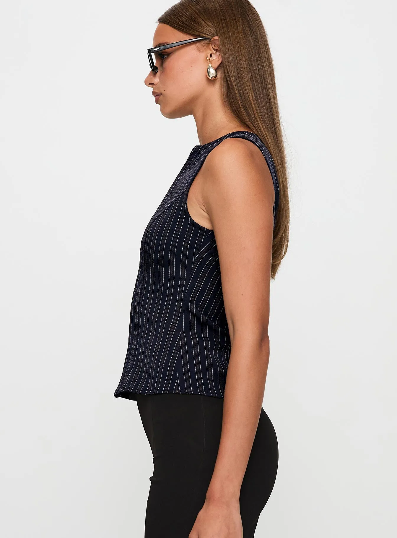 Running Wild Top Blue Stripe sold by Princess Polly product image thumbnail 4