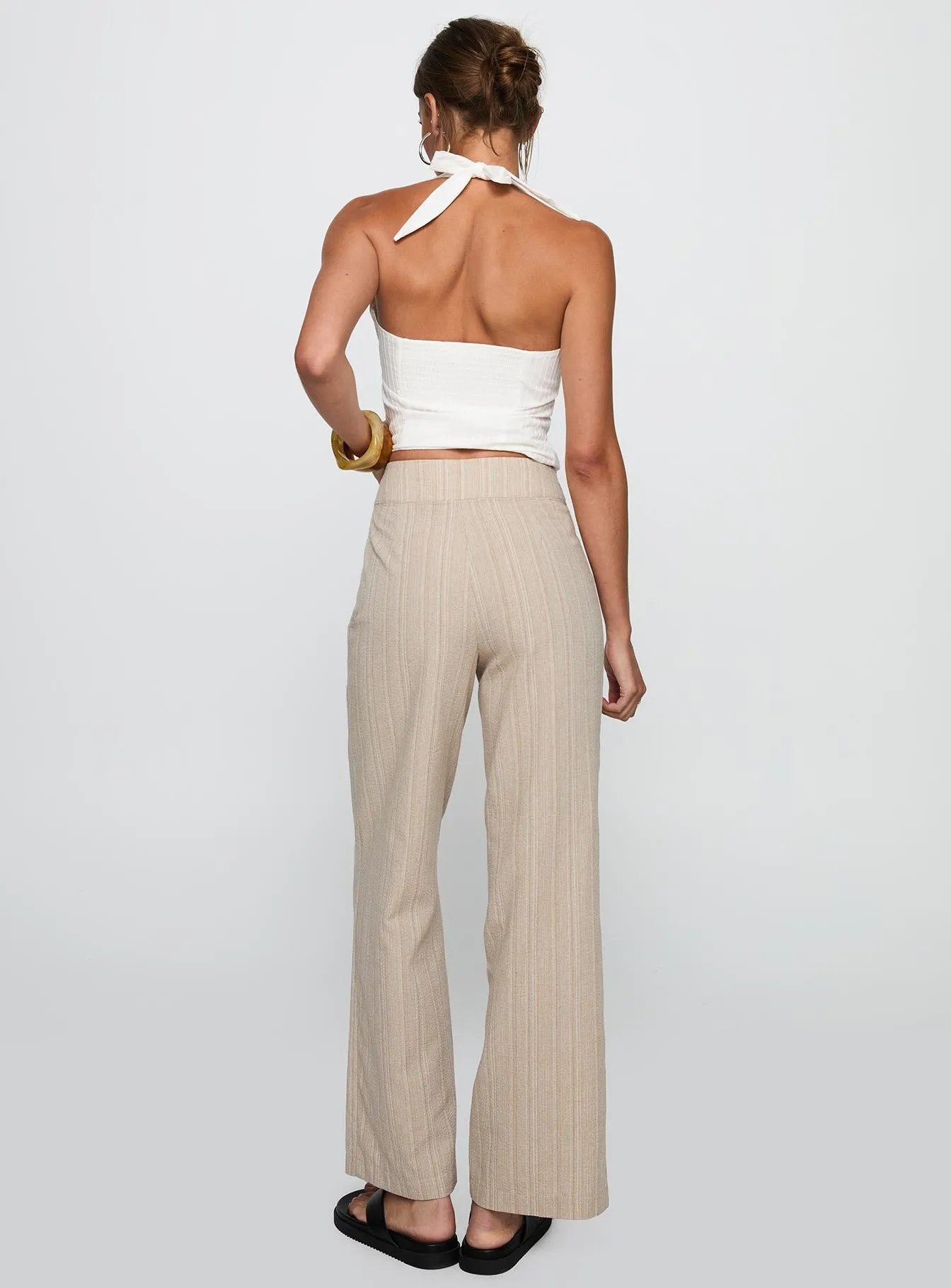 Rush Hours Tie Up Pants Beige sold by Princess Polly product image thumbnail 5