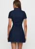 Perception Denim Mini Dress Mid Wash sold by Princess Polly