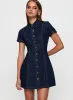 Perception Denim Mini Dress Mid Wash sold by Princess Polly