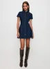 Perception Denim Mini Dress Mid Wash sold by Princess Polly