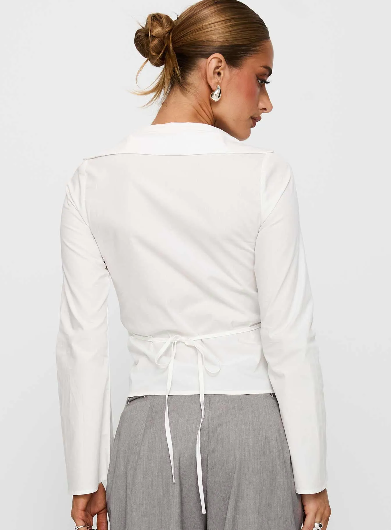 Arianwyn Long Sleeve Shirt White sold by Princess Polly product image thumbnail 5