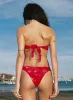 Macs Bandeau Bikini Top Red Floral sold by Princess Polly