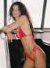 Jenner Triangle Bikini Top Red Floral sold by Princess Polly