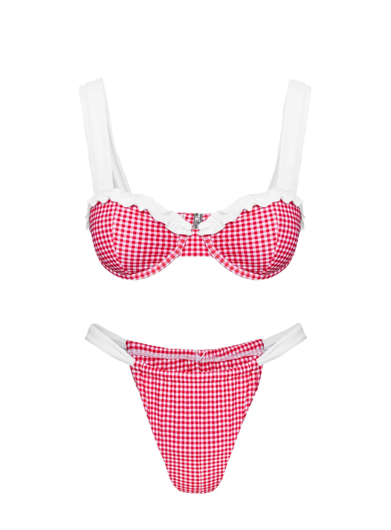 This Summer Underwire Bikini Top Red Gingham sold by Princess Polly product image thumbnail 5