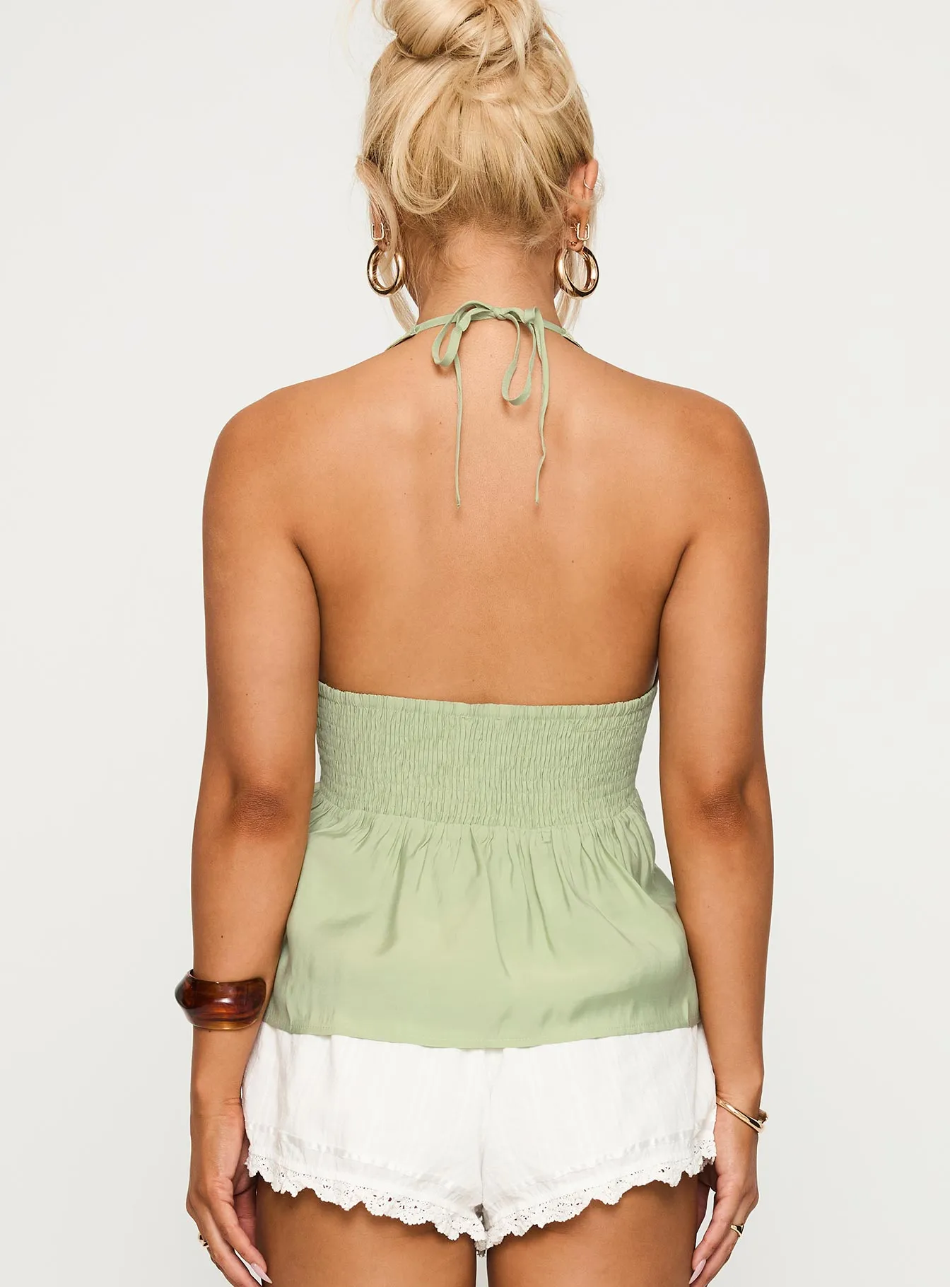 Gadot Halter Top Green sold by Princess Polly product image thumbnail 5