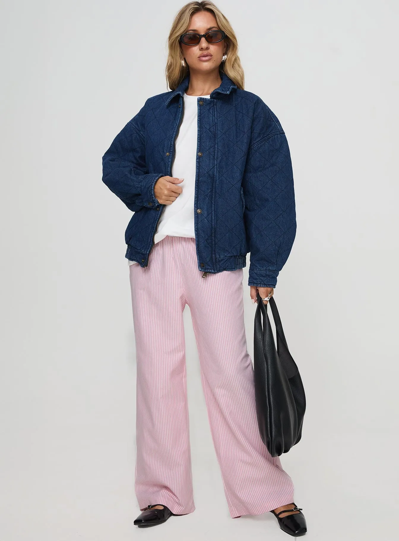 Kenny Bomber Jacket Dark Denim sold by Princess Polly product image thumbnail 3