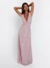 Frederica Plunge Burnout Maxi Dress Mauve sold by Princess Polly