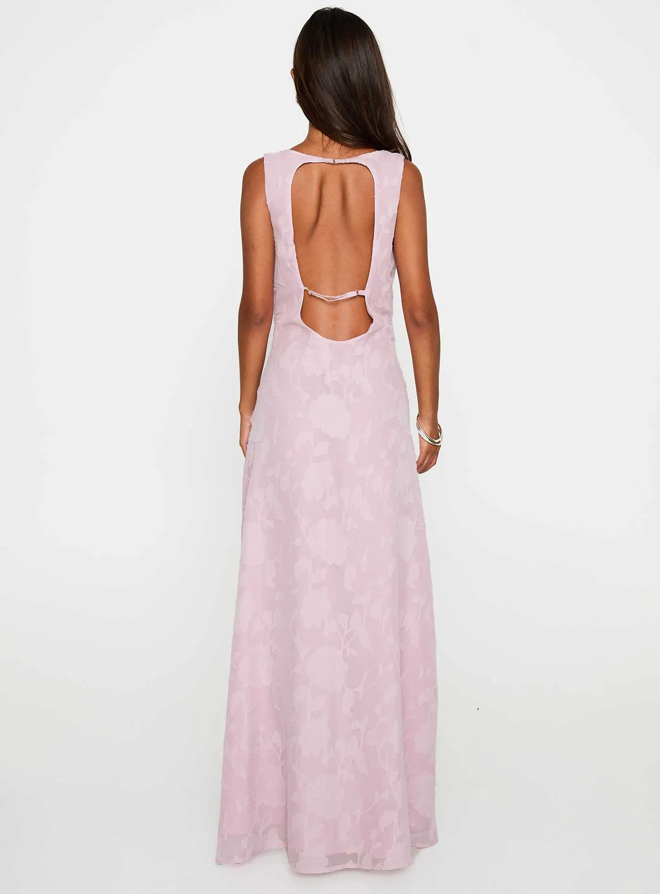 Frederica Plunge Burnout Maxi Dress Mauve sold by Princess Polly product image thumbnail 5