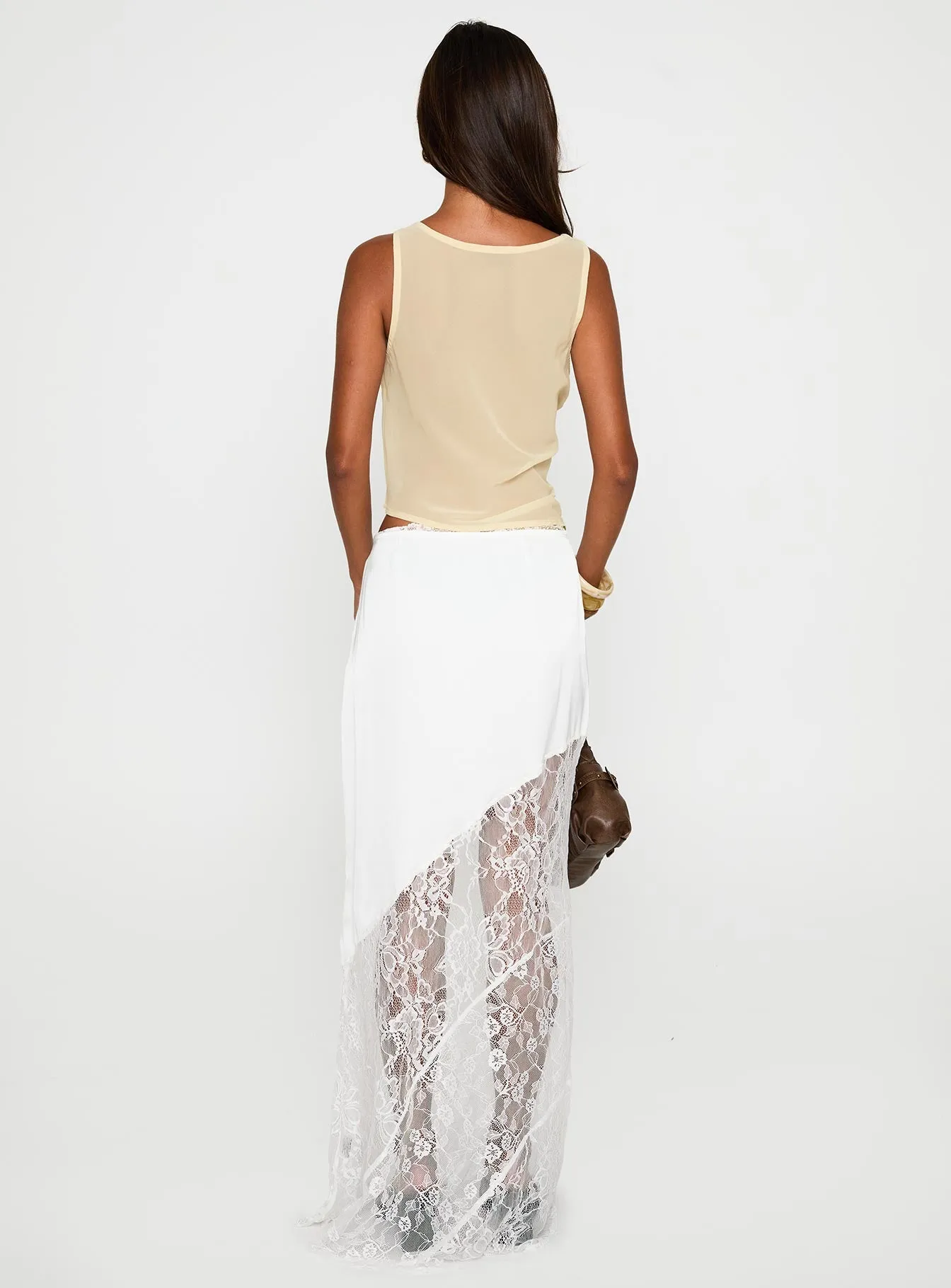 Castelli Lace Maxi Skirt White sold by Princess Polly product image thumbnail 5