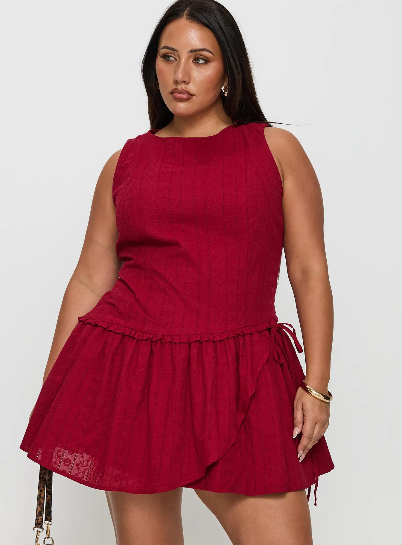 Cosie Mini Dress Red Curve sold by Princess Polly product image thumbnail 2