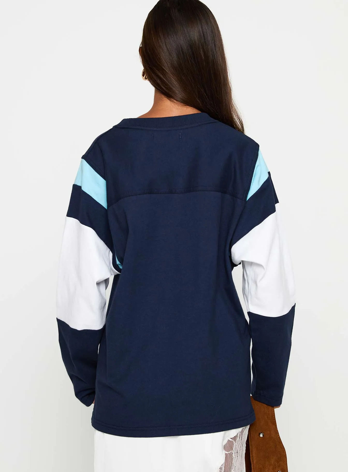 Collegiate Queen Long Sleeved Top Navy sold by Princess Polly product image thumbnail 5