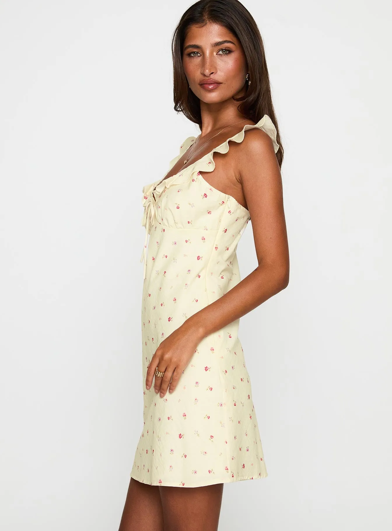 Tattoo Kisses Frill Mini Dress Floral sold by Princess Polly product image thumbnail 4